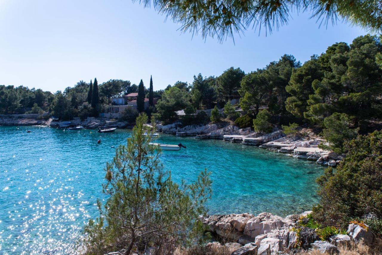 Villa Sun Garden - 4 Star Villa With Heated Swimming Pool, Quiet Bay, Bbq, 50M From The Sea Milna  Exteriér fotografie